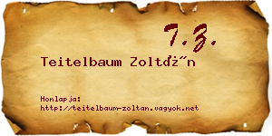 Teitelbaum Zoltán névjegykártya
